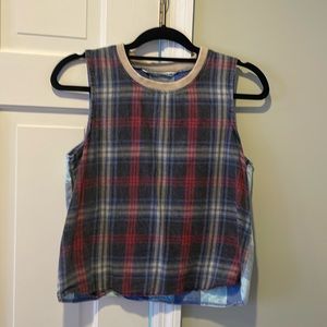 multi-plaid Hippie Laundry top